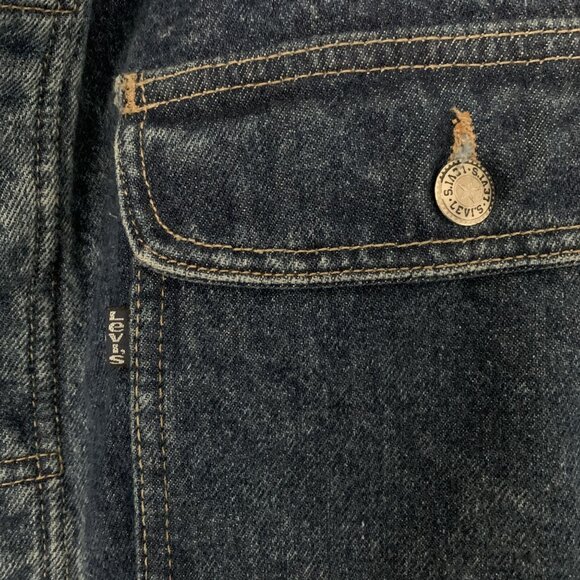 Levis Vintage Denim Jacket Custom Airbrush Design Graffiti Art Ce-Ce BK Shorty L - Picture 7 of 8